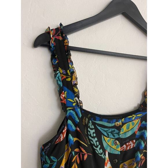 Johnny Was S Maxi Dress Tiered Floral Mirko Sleeveless Flosy Boho Tie Waist - Picture 6 of 10